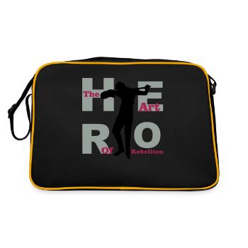 hero guitar - Retro Tasche - Schwarz/Gold - Hinten
