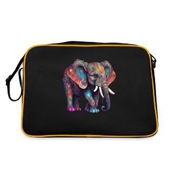 magic elephant - Retro Tasche - Schwarz/Gold - Hinten