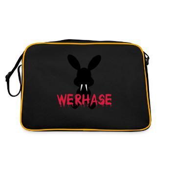 Return of the werhase - Retro Tasche - Schwarz/Gold - Hinten