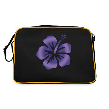 Hibiscus Bleu - Sac Retro - noir/or - Dos