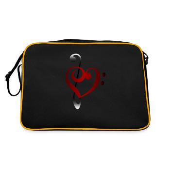 Music Heart - Retro Bag - black/gold - Back