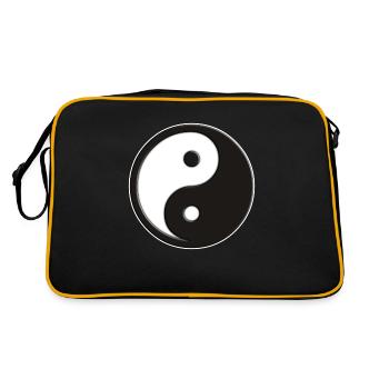 Yin et Yang symbole | noir et blanc - Sac Retro - noir/or - Dos