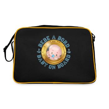 Bébé à bord - Sac Retro - noir/or - Dos