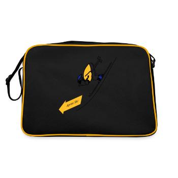 Apres ski - Retro Tasche - Schwarz/Gold - Hinten
