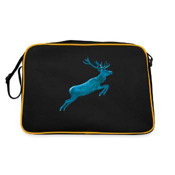 Cerf sautant bleu - Sac Retro - noir/or - Dos
