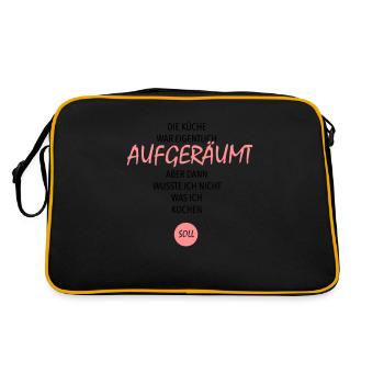 KÜCHE - Retro Tasche - Schwarz/Gold - Hinten