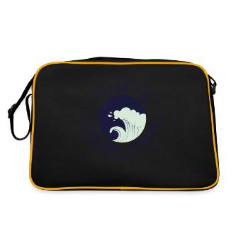 Je peux pas j'attends la vague - Sac Retro - noir/or - Dos