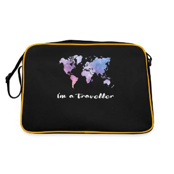 Je suis un voyageur - Sac Retro - noir/or - Dos