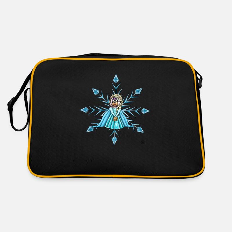 Eiskönigin-Bär - Retro Tasche - Schwarz/Gold