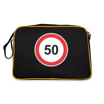 Panneau routier 50 - Sac Retro - noir/or - Dos