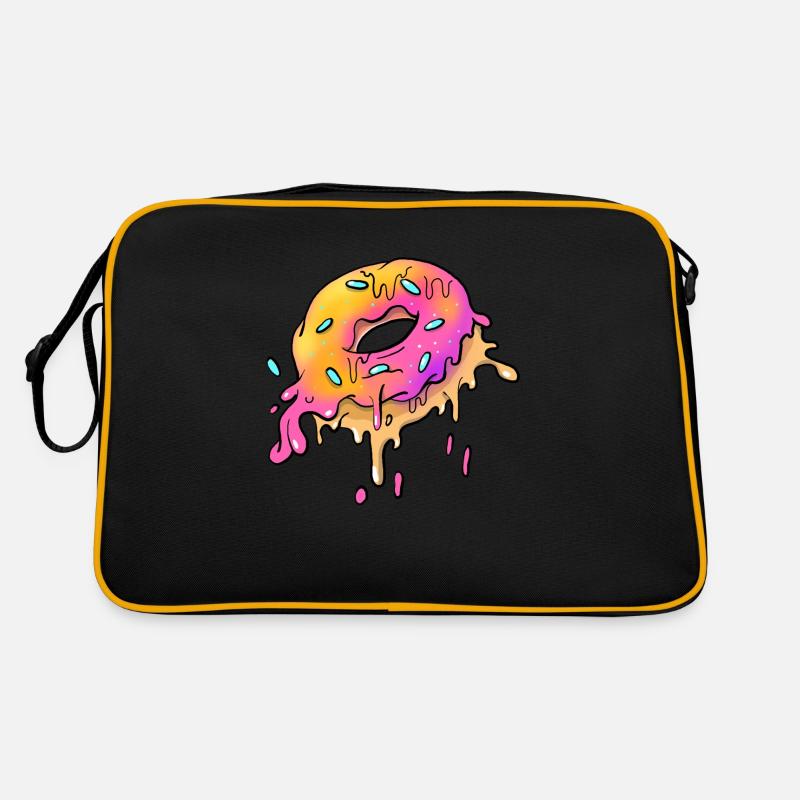 Grime Donut - Retro Tasche - Schwarz/Gold