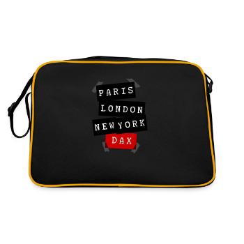 Tshirt Villes Dax féria - Sac Retro - noir/or - Dos