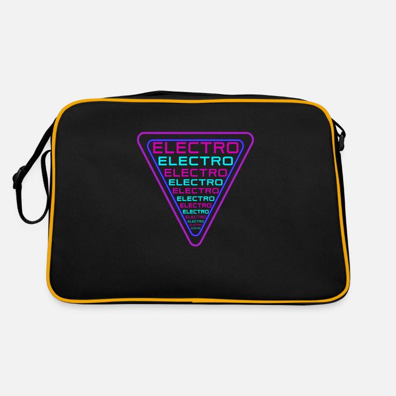 ELECTRO - Retro Tasche - Schwarz/Gold