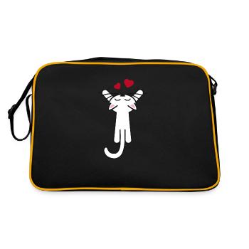 Kitty hanging love - Retro Bag - black/gold - Back