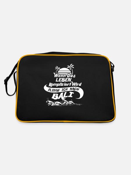 Bali Leben - Retro Tasche - Schwarz/Gold