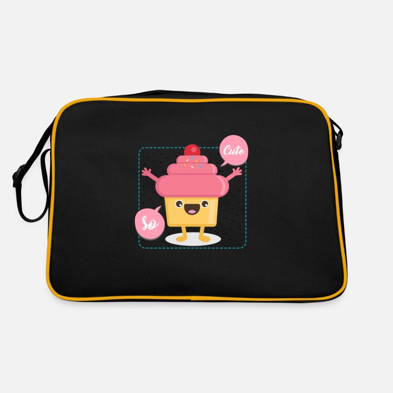 Cupcake So cute - Sac Retro - noir/or