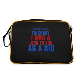 SORRY I WAS A JERK TO YOU AS A KID - Retro Bag - black/gold - Back