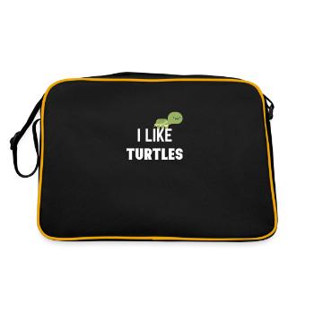 Turtles - Retro Tasche - Schwarz/Gold - Hinten