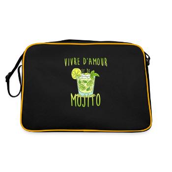 Vivre d'amour et de mojito - Sac Retro - noir/or - Dos