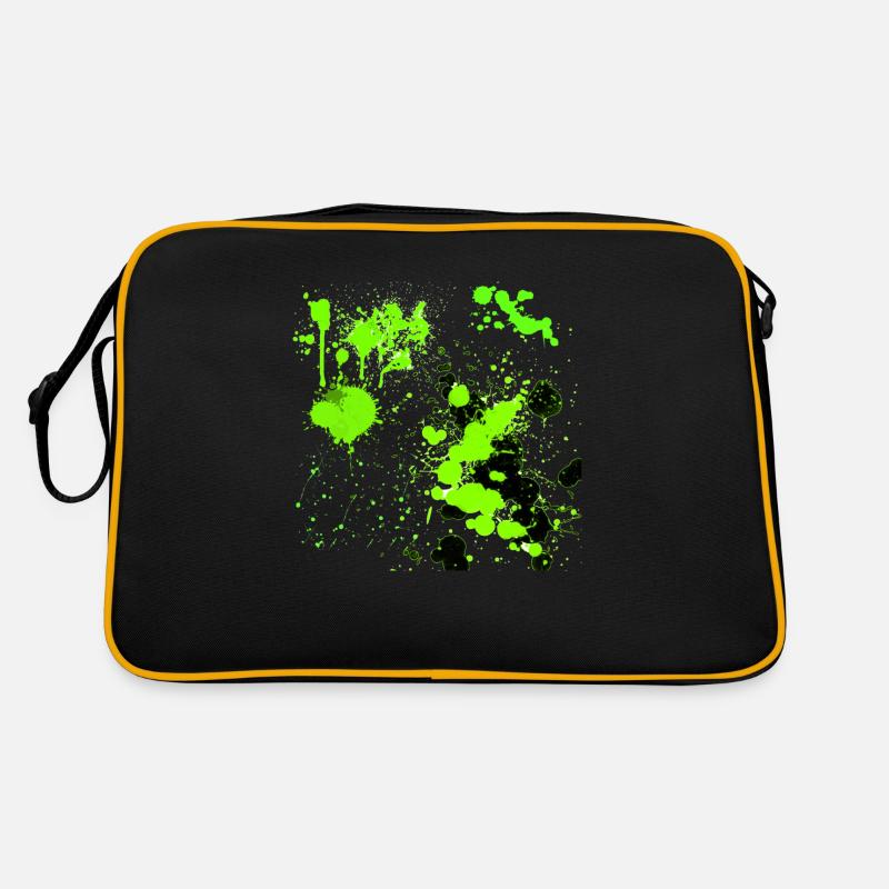 Green splatter Retro Bag