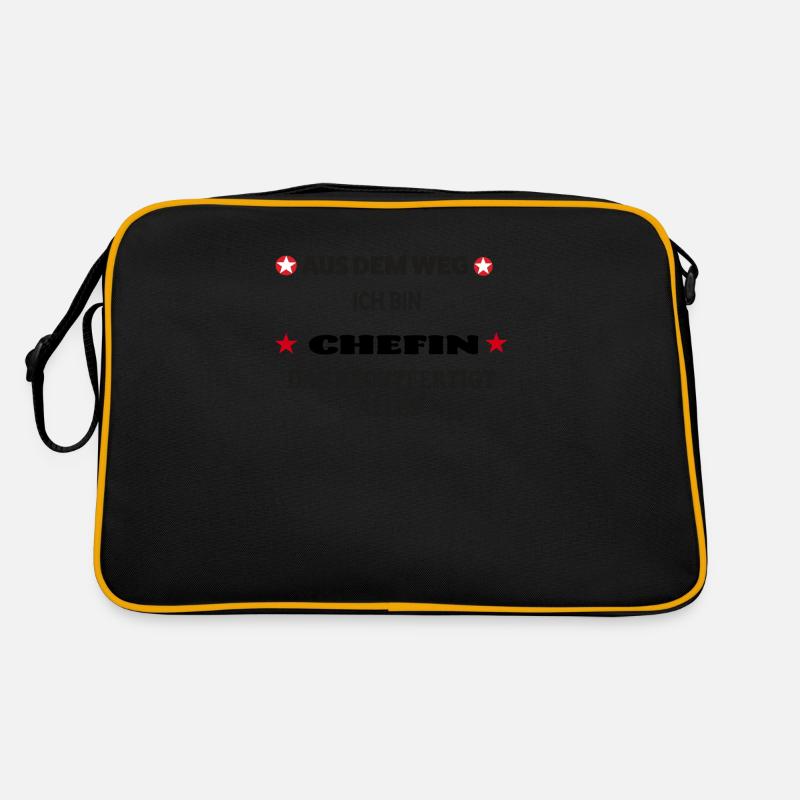 Chefin - Retro Tasche - Schwarz/Gold