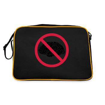 no brains allowed - Retro Bag - black/gold - Back