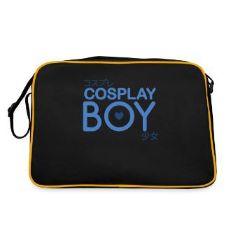 Cosplay Boy Geschenk - Retro Tasche - Schwarz/Gold - Hinten