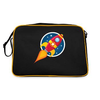 star ship - Sac Retro - noir/or - Dos