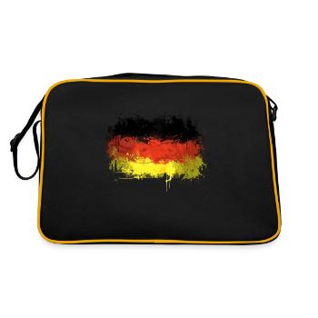 German Flag Graffiti - Retro Bag - black/gold - Back