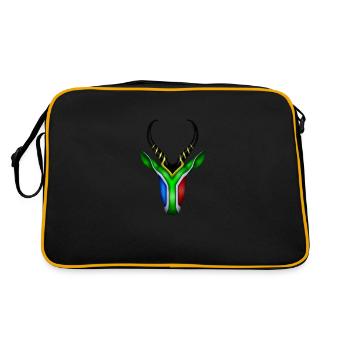 South Africa - Springbok Flag - Retro Bag - black/gold - Back