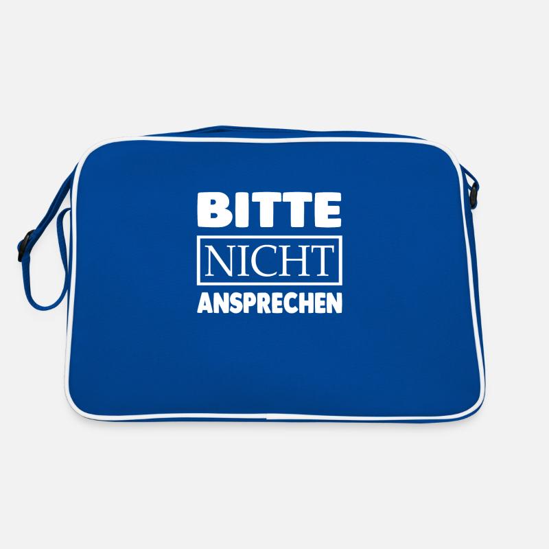 BITTE NICHT ANSPRECHEN Retro Tasche