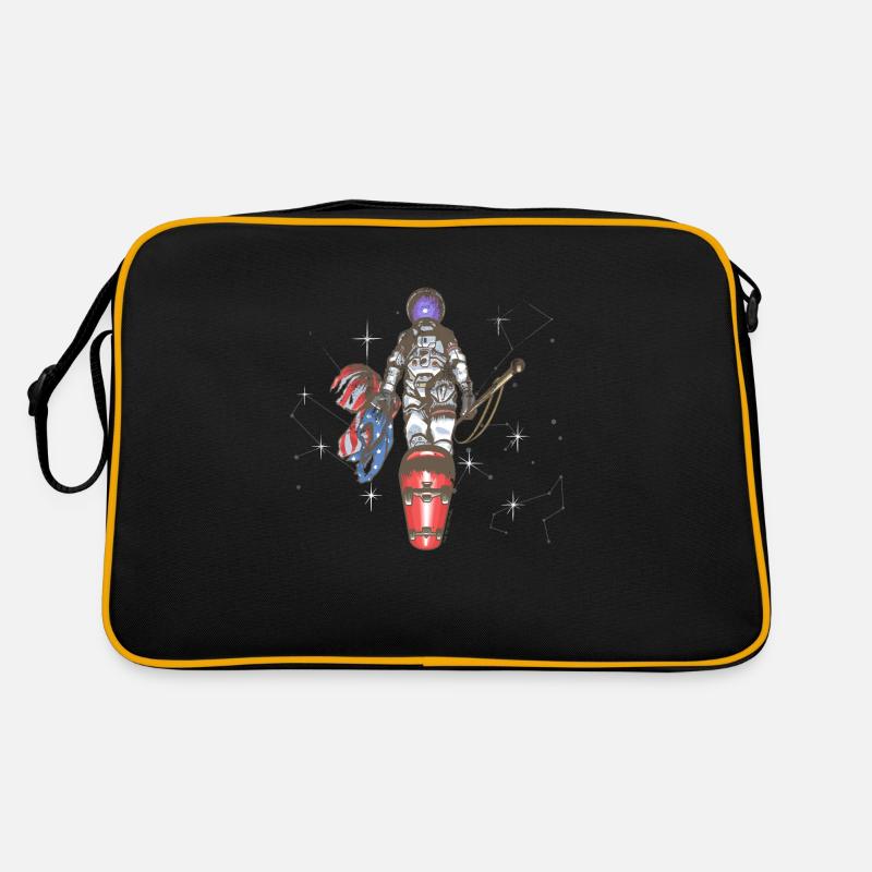 Der letzte Raumfahrer - Retro Tasche - Schwarz/Gold