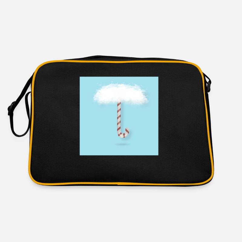 Zuckerstange mit Wolken Retro Tasche