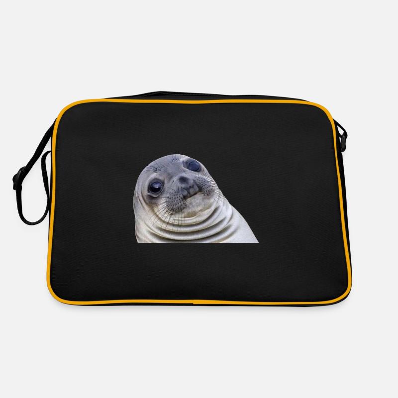 Lustige Robbe Retro Tasche