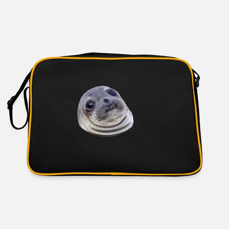 Lustige Robbe Retro Tasche