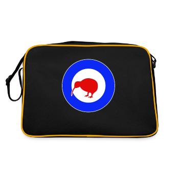 Kiwi Mod - Retro Tasche - Schwarz/Gold - Hinten