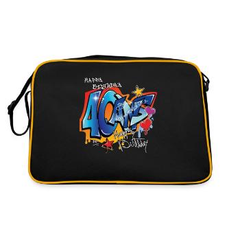 40 ans - Sac Retro - noir/or - Dos