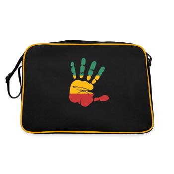 Reggae - Retro Tasche - Schwarz/Gold - Hinten