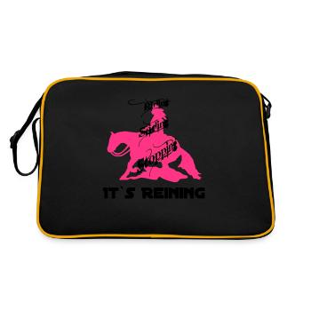 riding_sliding_stopping - Retro Tasche - Schwarz/Gold - Hinten