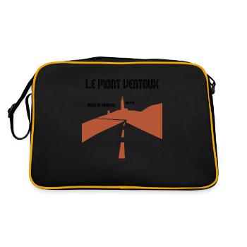 Le Mont Ventoux - Retro Tasche - Schwarz/Gold - Hinten