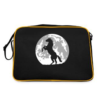 horse full moon - Retro Bag - black/gold - Back