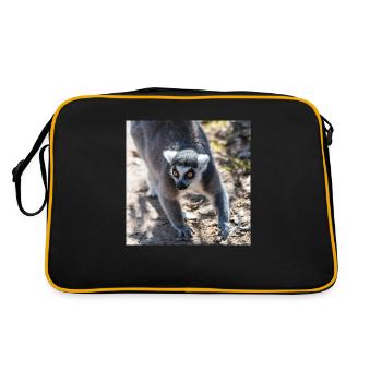 Katta (Lemur catta) - Sac Retro - noir/or - Dos