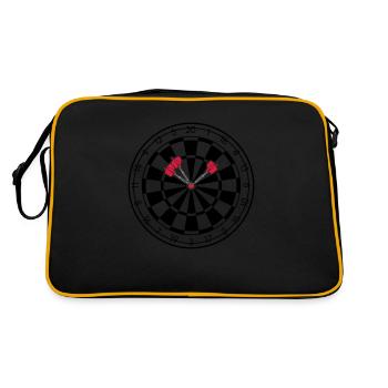 Triples Bulls Eye Jeu de fléchette Fléchettes - Sac Retro - noir/or - Dos