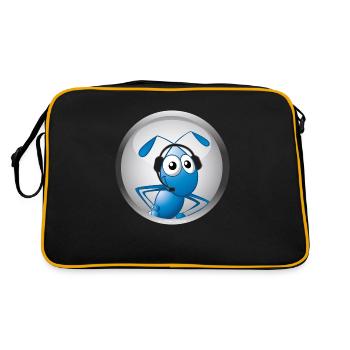 Ant with headset - Retro Bag - black/gold - Back