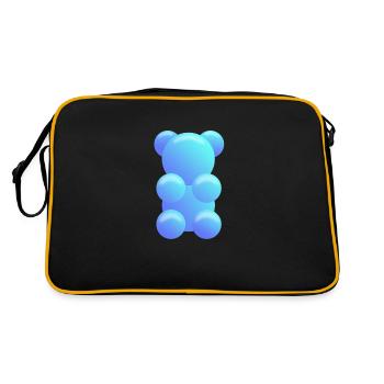 Gummy bears blue - Retro Bag - black/gold - Back