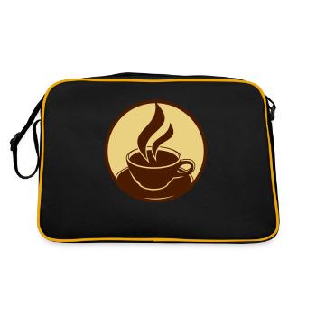 Coffee Cup Logo - Sac Retro - noir/or - Dos