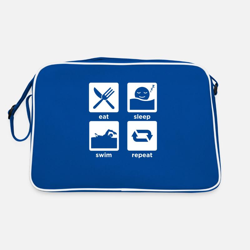 manger dormir nager répéter Sac Retro