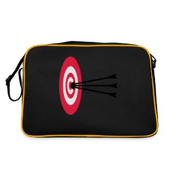 Archery Design - Retro Tasche - Schwarz/Gold - Hinten