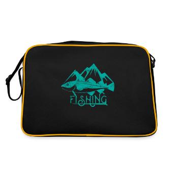 Fishing fishing fish - Retro Bag - black/gold - Back