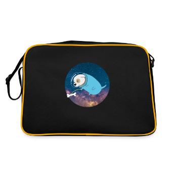 Cosmos astronaute de l'espace cosmos chien - Sac Retro - noir/or - Dos